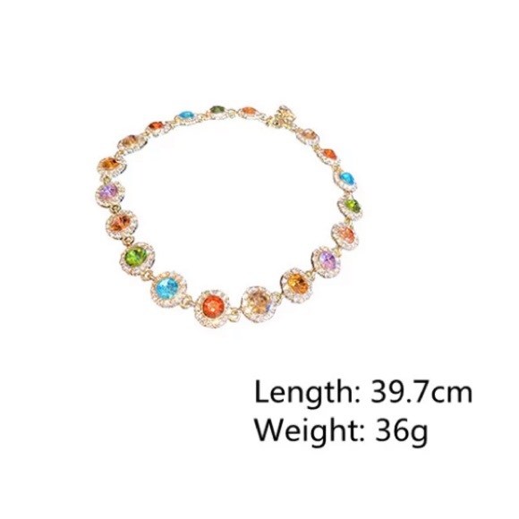 🌟 Colorful Choker Necklace Rainbow - Picture 5 of 5